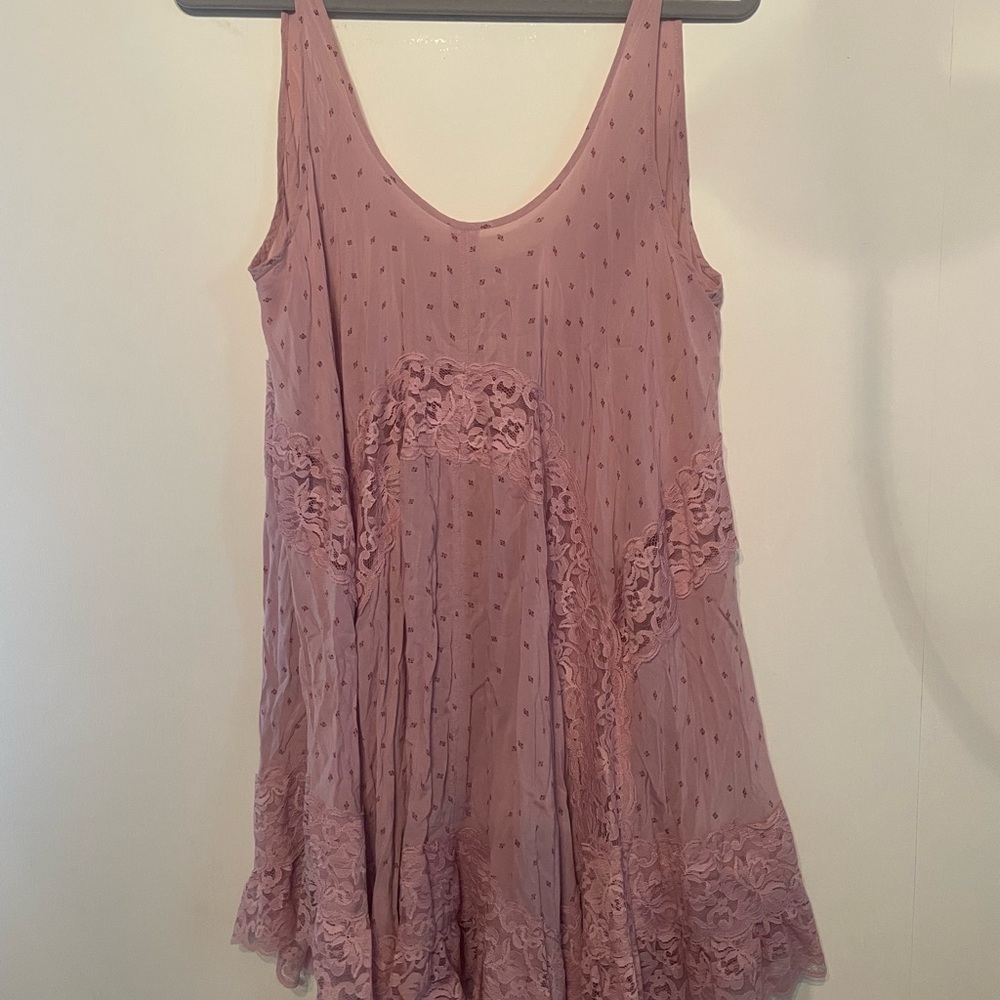 Free People Lace-Trim Sleeveless Dress